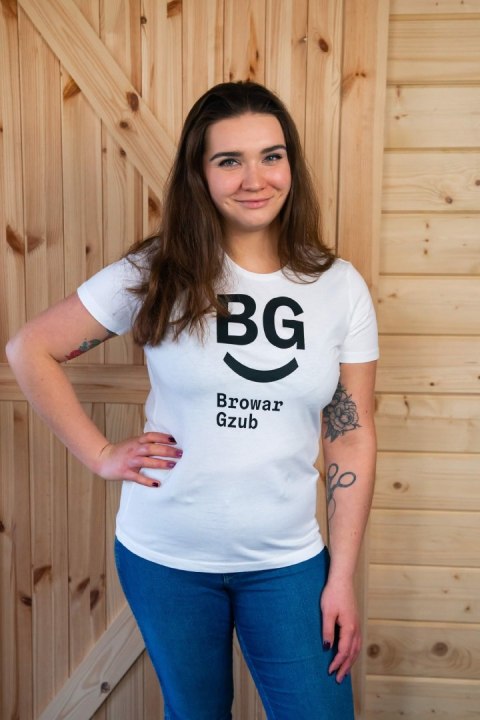 Koszulka damska biała z logo browaru Koszulka damska biała z logo browaru