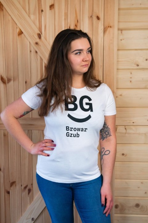 Koszulka damska biała z logo browaru Koszulka damska biała z logo browaru