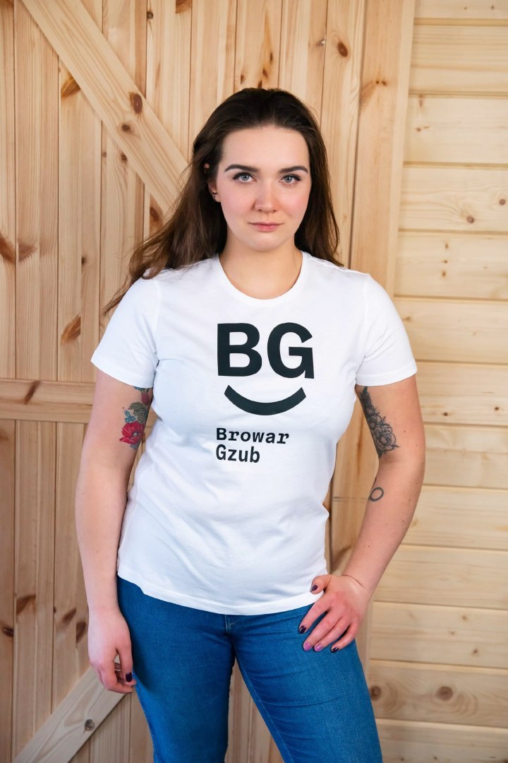 Koszulka damska biała z logo browaru Koszulka damska biała z logo browaru