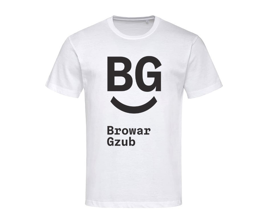 Koszulka męska biała z logo browaru Koszulka męska biała z logo browaru