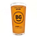 Szklanka typu shaker z logo browaru