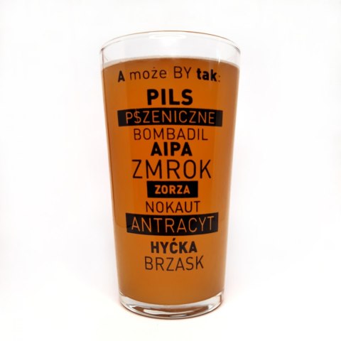 Szklanka typu shaker z logo browaru Szklanka typu shaker z logo browaru