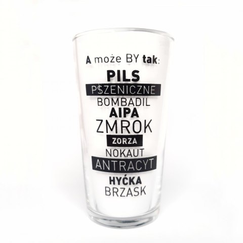 Szklanka typu shaker z logo browaru Szklanka typu shaker z logo browaru